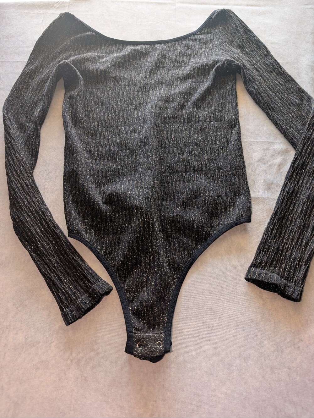 Intimately Free People Bodysuit Black Gold M/L - Picture 5 of 6